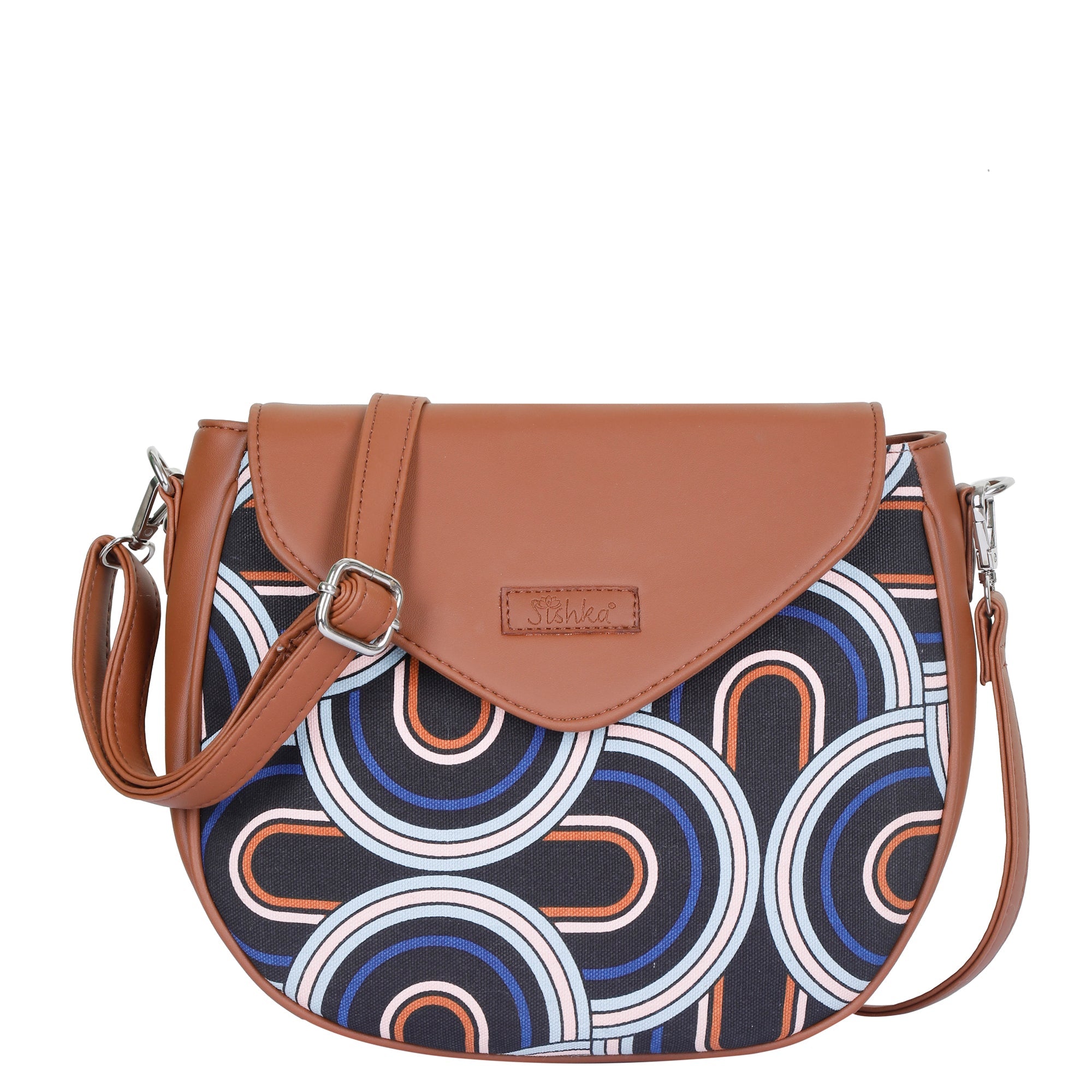 Sishka Abstract Crossbody Sling Bag – Canvas Shoulder Purse For Women