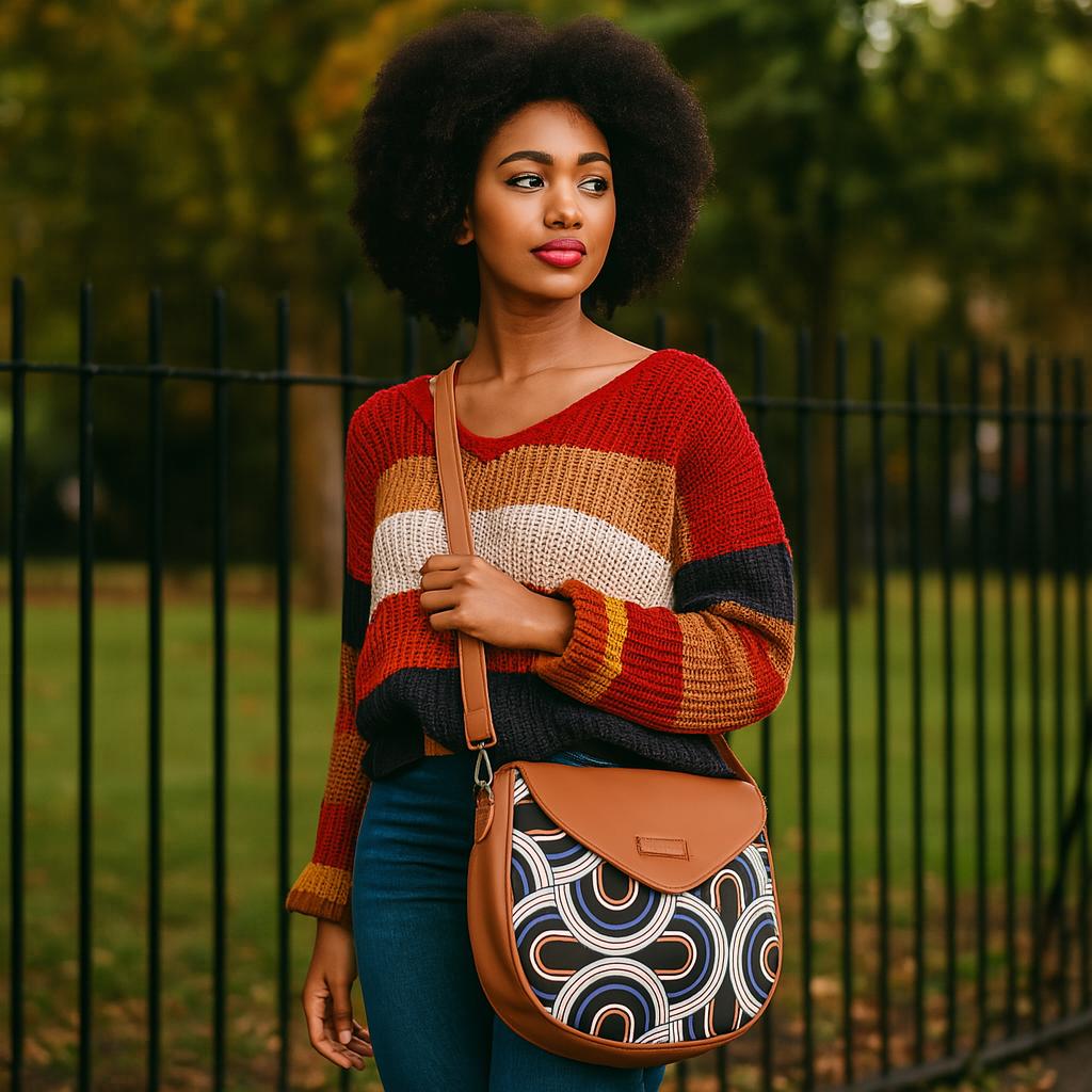 Sishka Abstract Crossbody Sling Bag – Canvas Shoulder Purse For Women