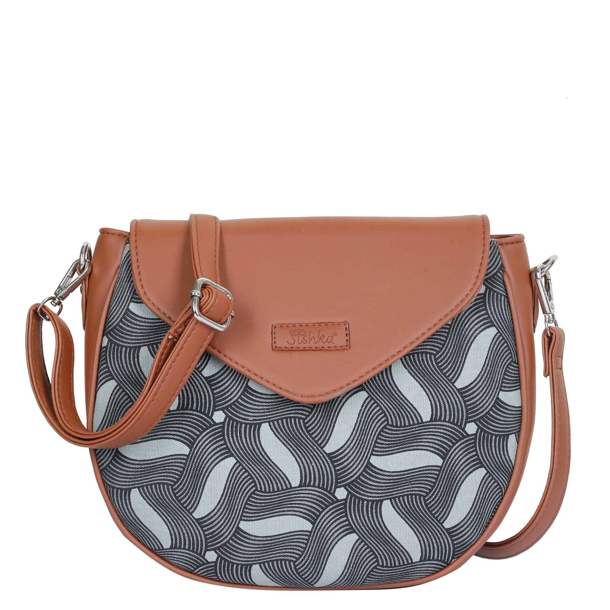 Sishka Olive Green Crossbody Sling Bag – Canvas Purse with Strap for Daily Use