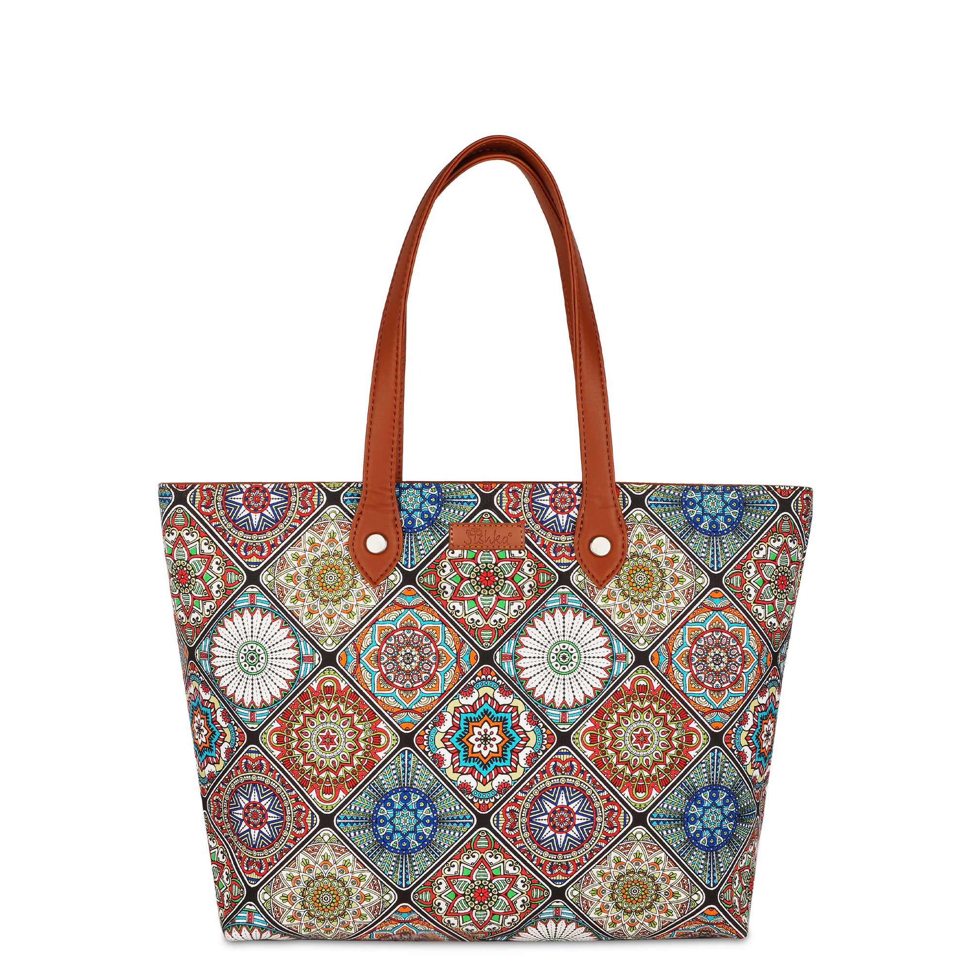 Women’s Handcrafted Printed Tote Bags – Multicolor, Monochrome, Blue, Abstract & Olive Variants