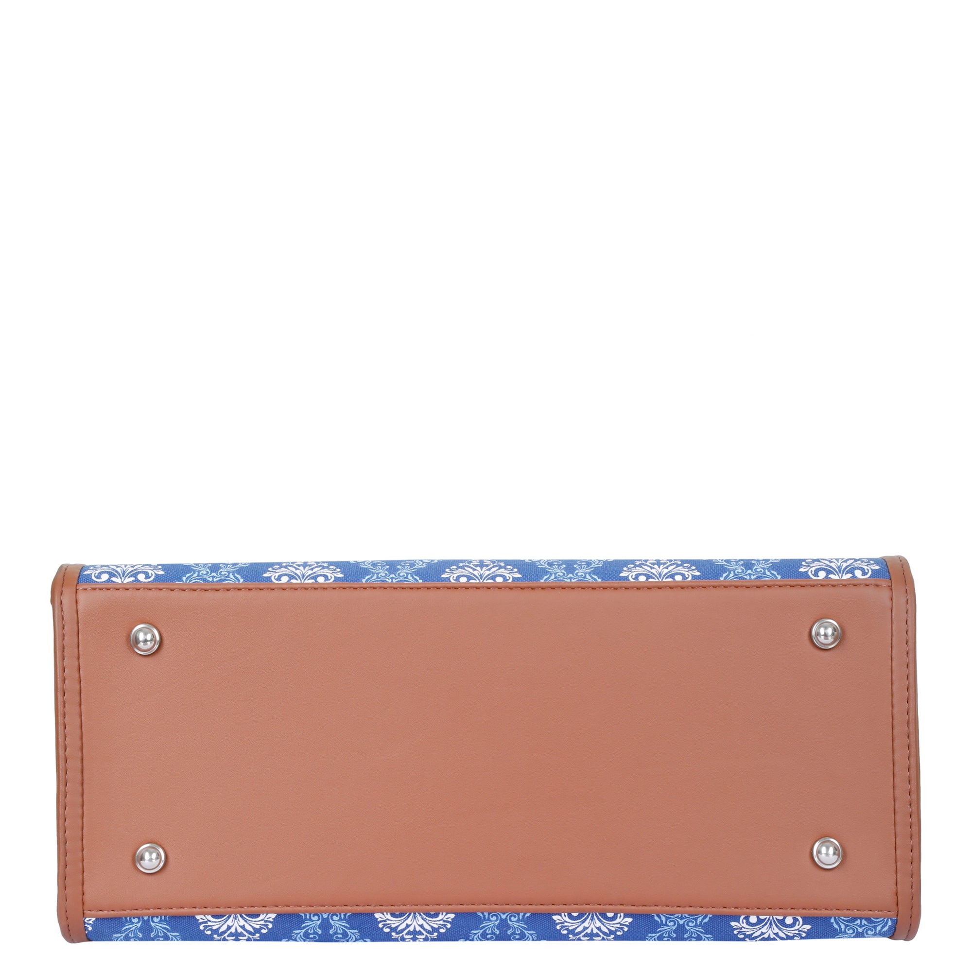 Blue Handcrafted Printed Laptop Bag – Shoulder Purse for Ladies’ Everyday & Office Use