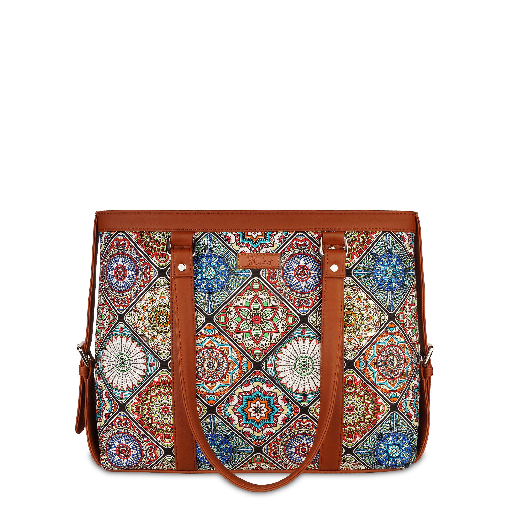 Multicolor Handcrafted Printed Laptop Bag for Women – Work Tote & Shoulder Carryall