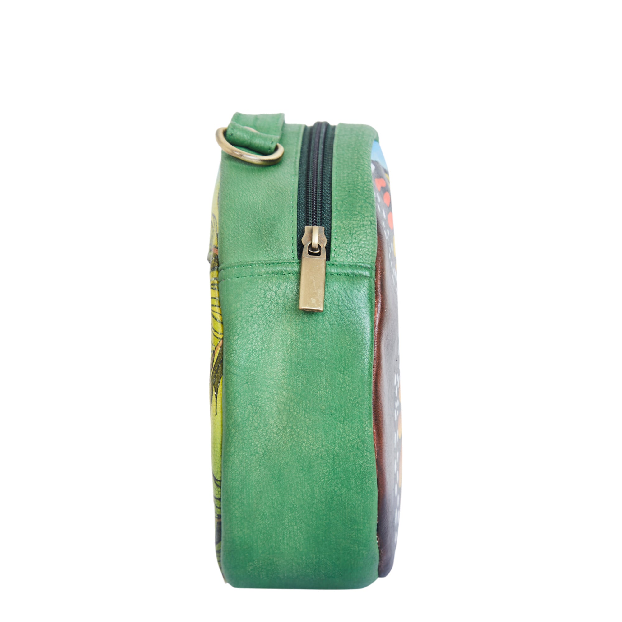 Stunning Butterfly Hand Painted Oval Cross Body Bag